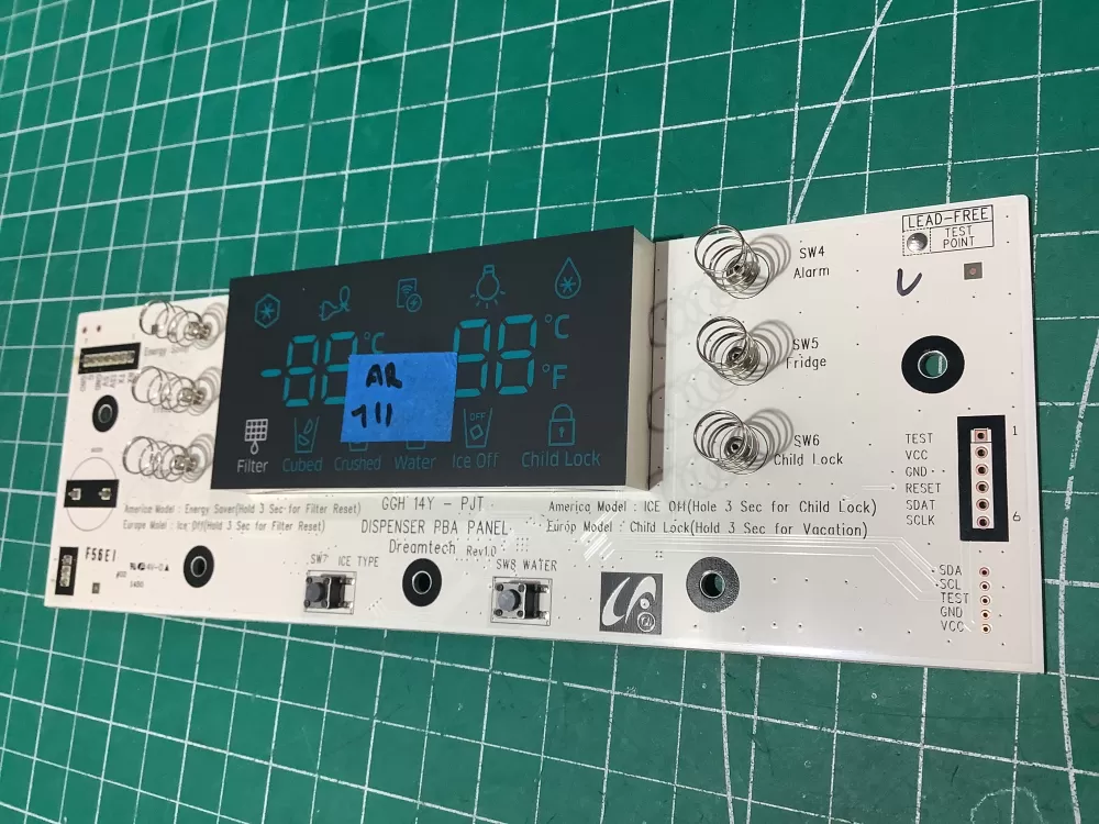 Samsung DA92-00607A Refrigerator Control Board