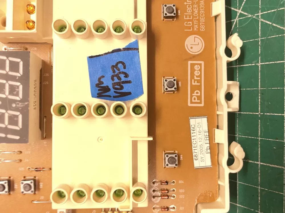 LG 6870EC9139A 6871EC1116C Washer Control Board AZ211548 | Wmv933