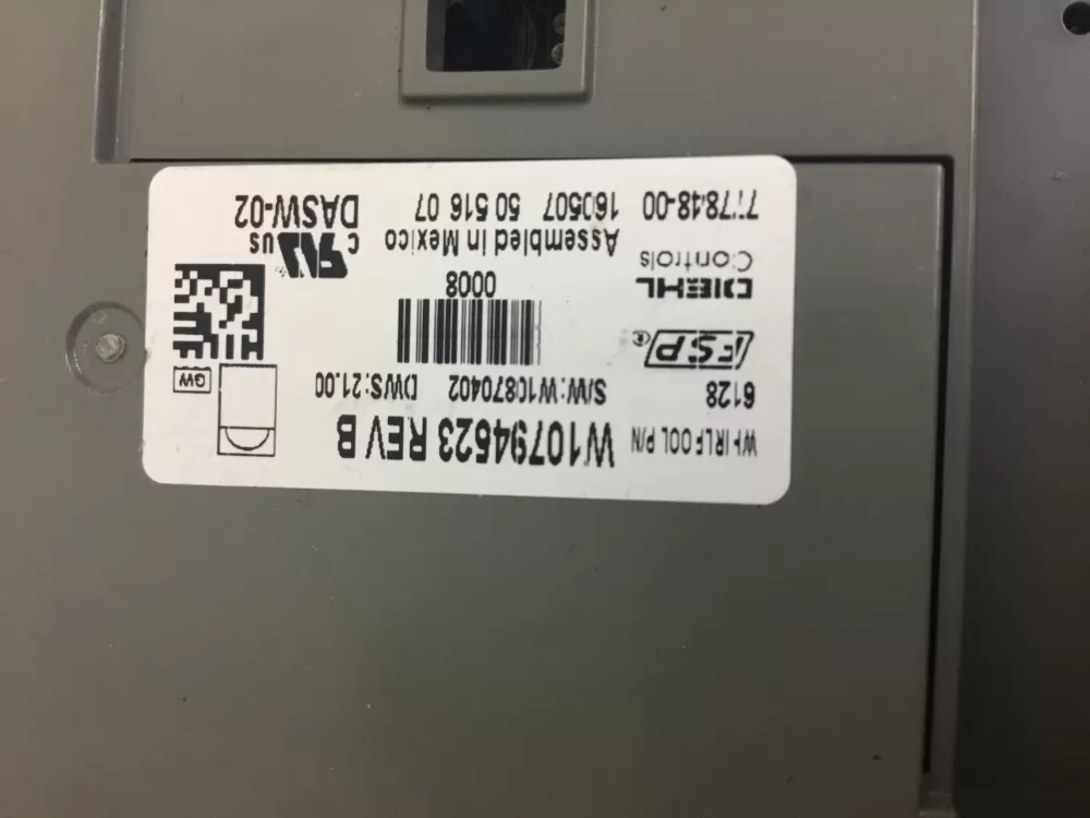 KitchenAid W10794523 W10875442 Dishwasher Control Board AZ29373 | NR247