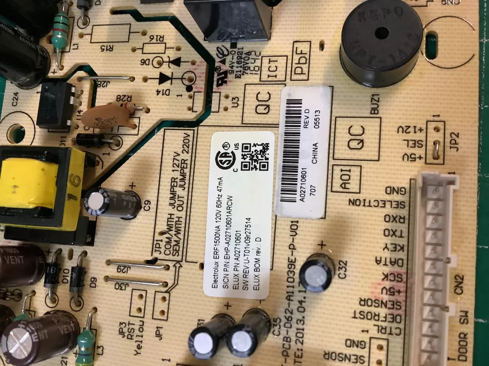 Electrolux Refrigerator A02710601 Main Control Board AZ221124 | NR2075