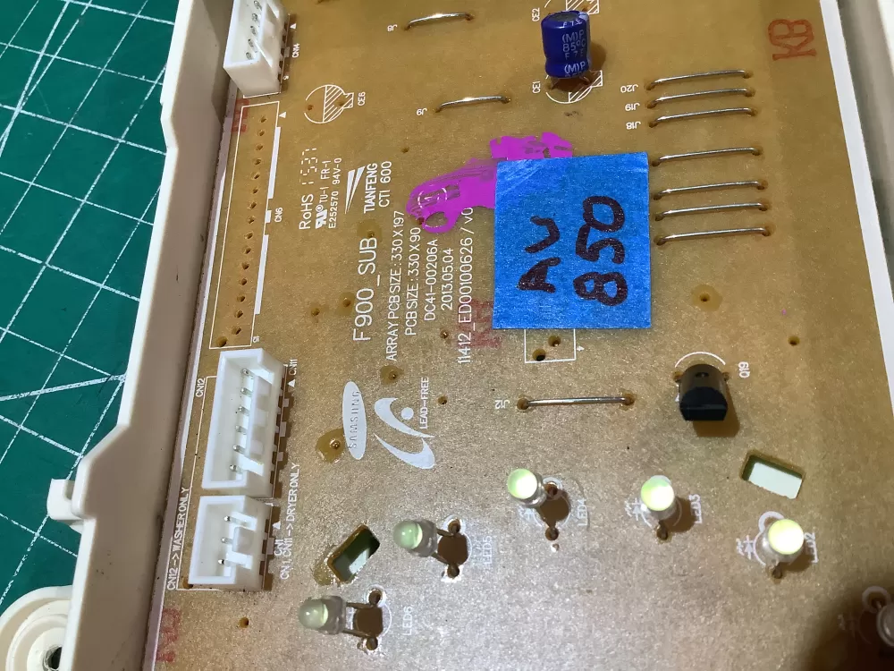 Samsung DC92-01309A DC94-03494A Dryer UI Control Board AZ185719 | AV850
