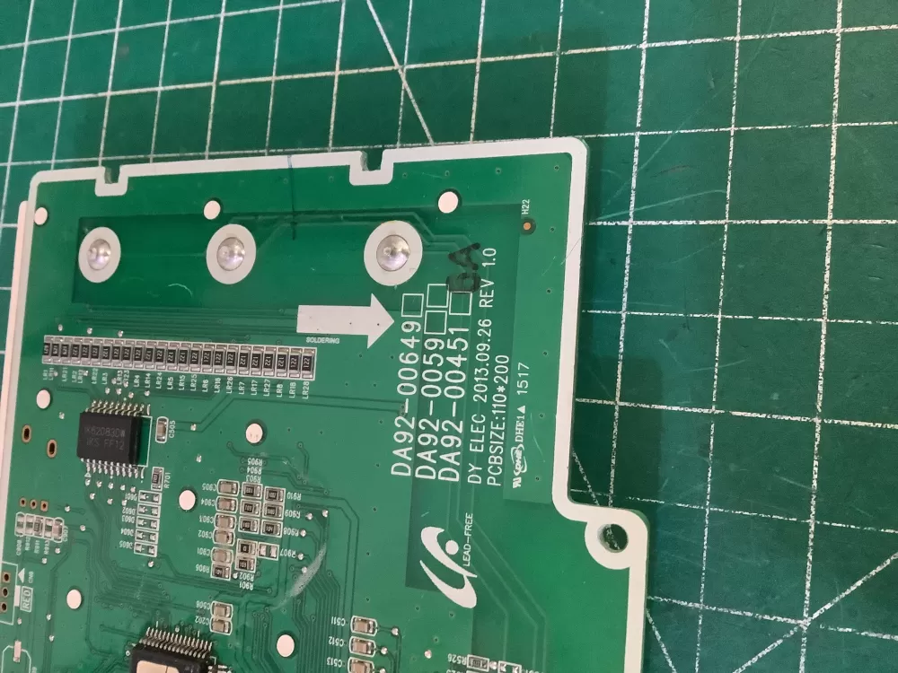 Samsung DA92 00451A Refrigerator Control Board Dispenser AZ194852 | NR304