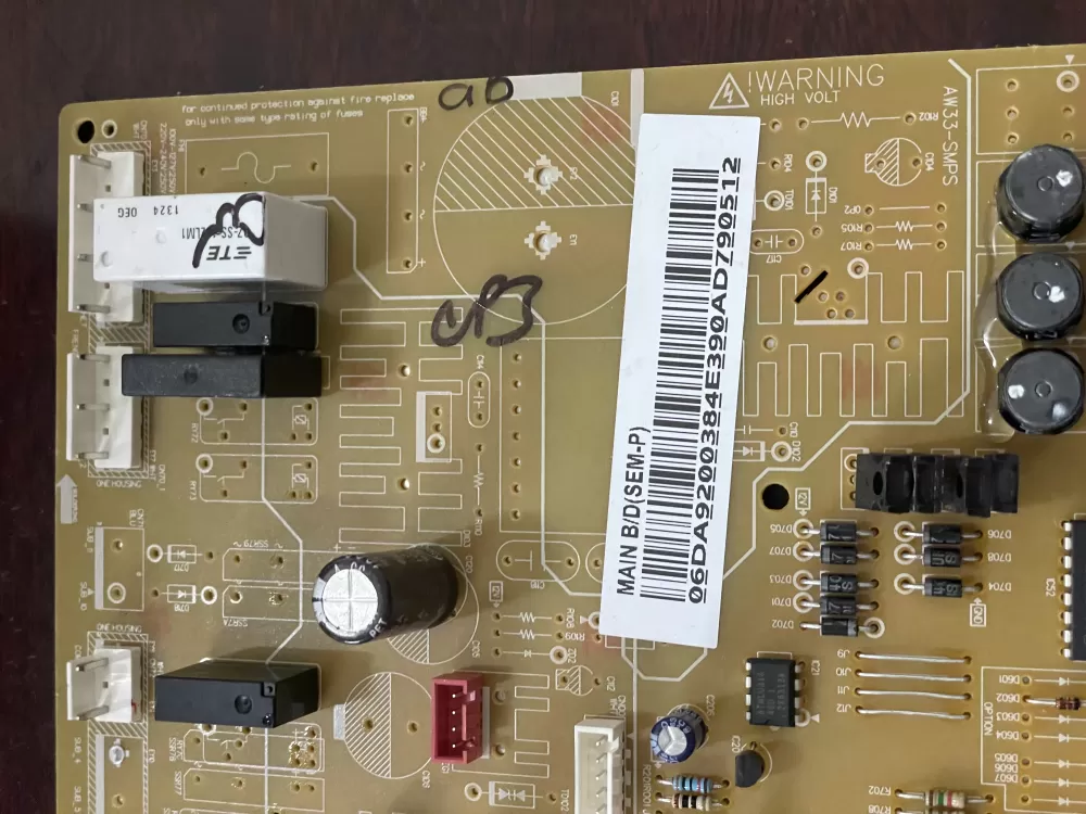 Samsung DA92 00384E Refrigerator Control Board AZ57326 | KM2053