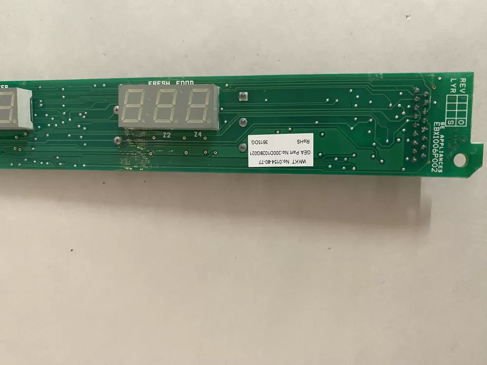 GE 200D1028G021 WR55X11164 Refrigerator Board AZ201581 | BK2702
