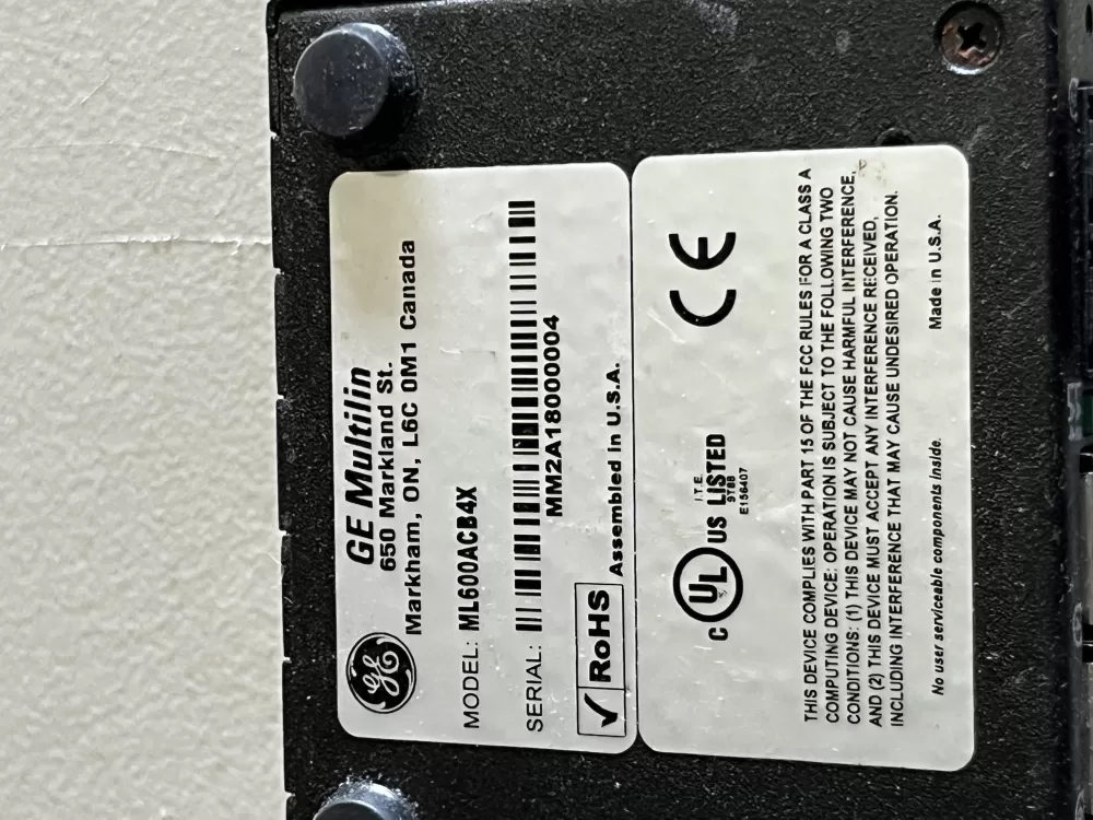 GE MultiLink Multilin ML600-AC-B2-X Ethernet Switch AZ41813 | 1728