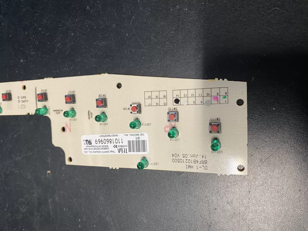 GE 165D7803P001 Dishwasher Control Board AZ18883 | BK987