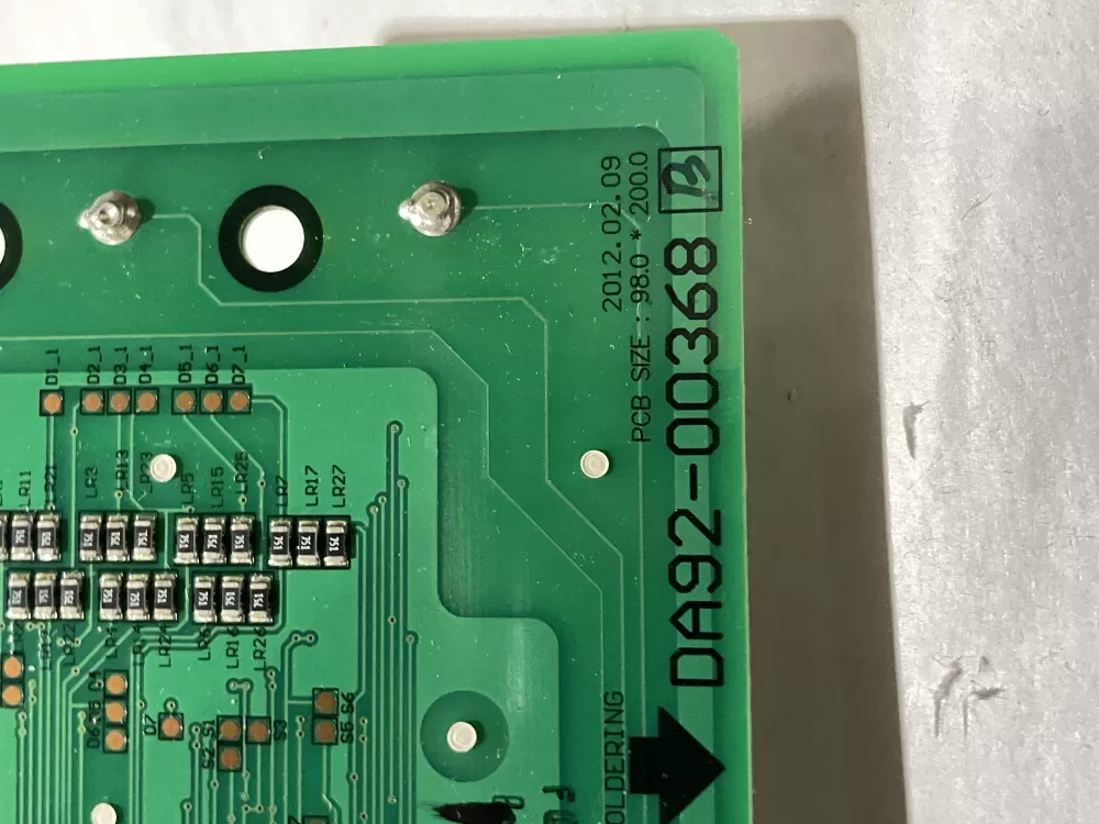 Samsung DA92-00368 B Refrigerator Dispenser UI Control Board AZ197977 | Wm2756