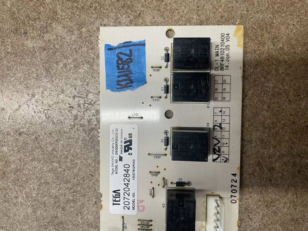 GE 165D7802P003 Dishwasher Control Board AZ20239 | KM1582