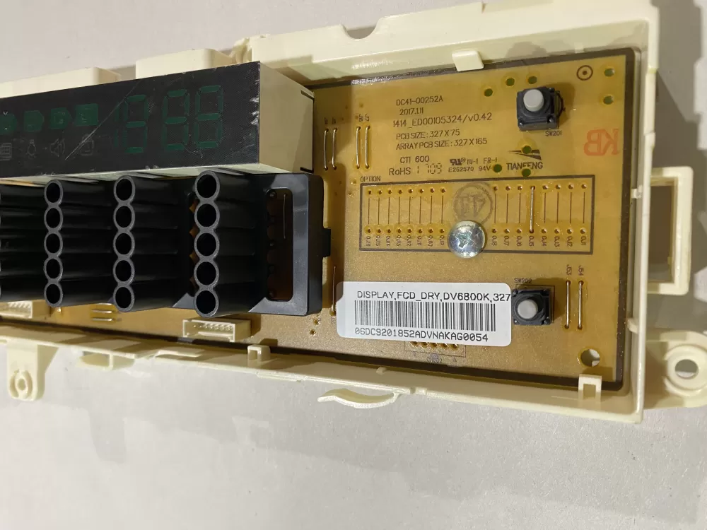 Samsung DC92-01852A Dryer User Interface Control Board AZ152618 | BKV790