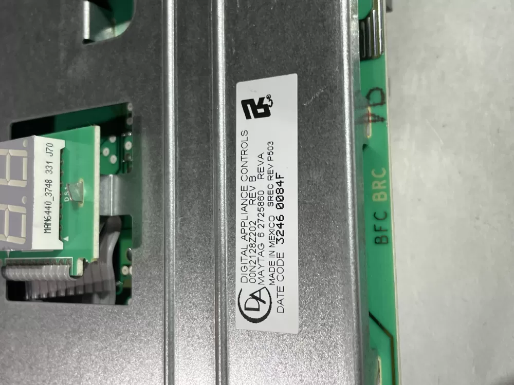 Maytag 6 2725860 Washer Control Board Display Interface AZ190785 | Wm1475