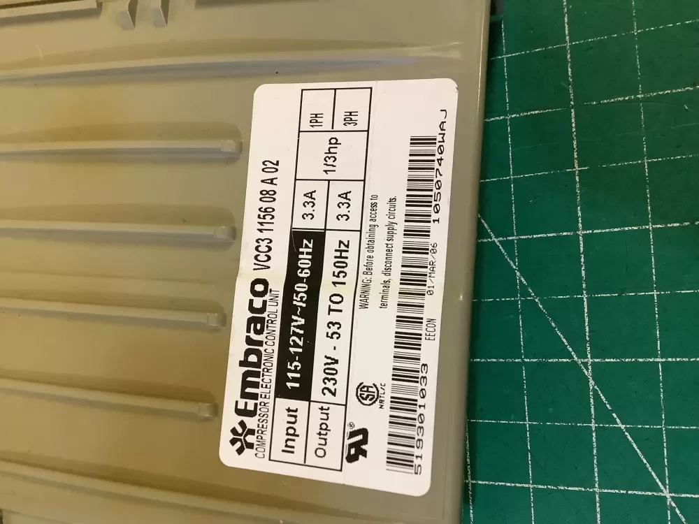 Frigidaire 519301033 Refrigerator Inverter Control Board AZ204353 | NR311