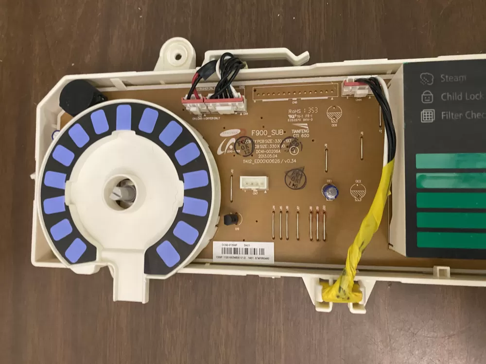 Samsung DC92-01309A DC94-03494A Dryer UI Control Board AZ102370 | BK909