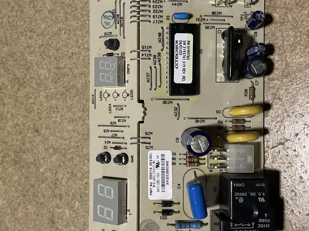 Kenmore Whirlpool 2252116 Refrigerator Control Board AZ28450 | KM229
