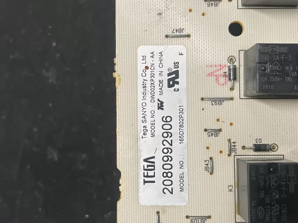 GE 165D7802P301 165d7802p301 Dishwasher Control Board AZ12510 | 641