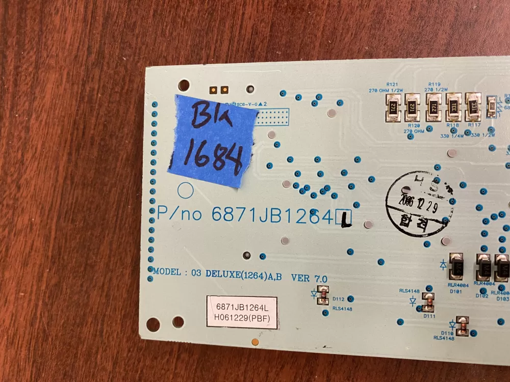 LG 6871JB1264L Refrigerator Control Board AZ33391 | BK1684