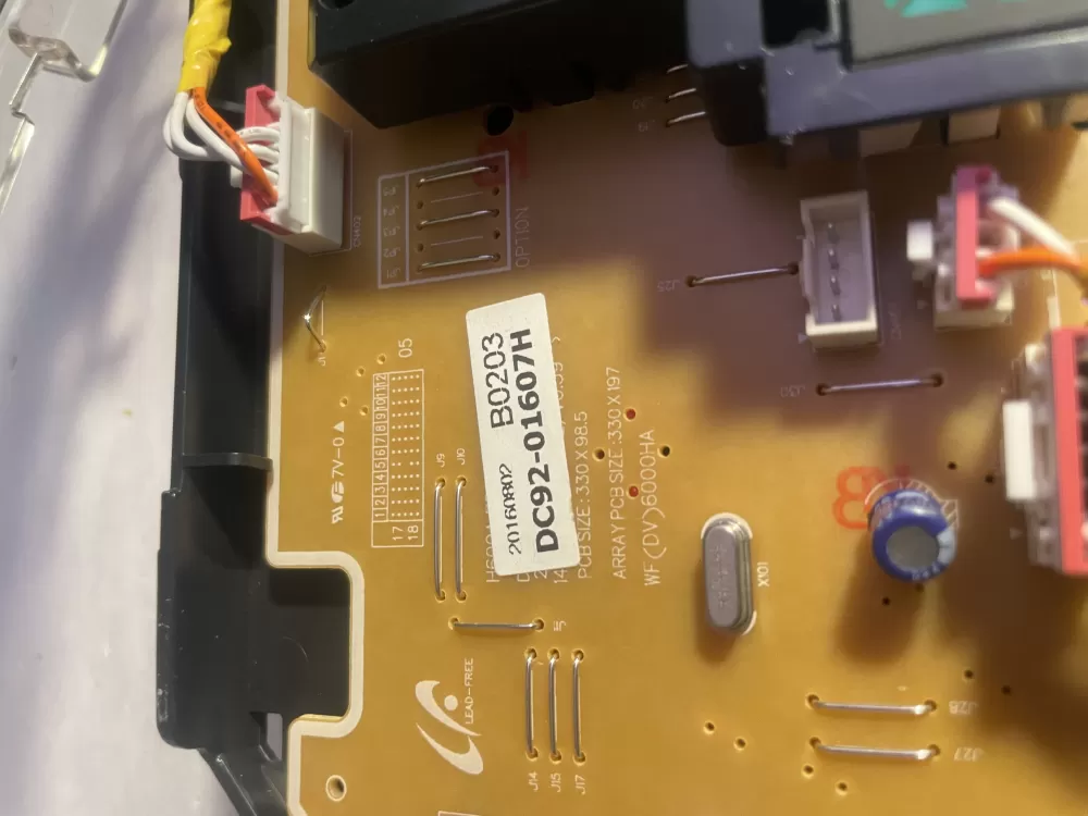 Samsung DC92 01607H DC9201607H Dryer Control Board Interface AZ196929 | Wmv888