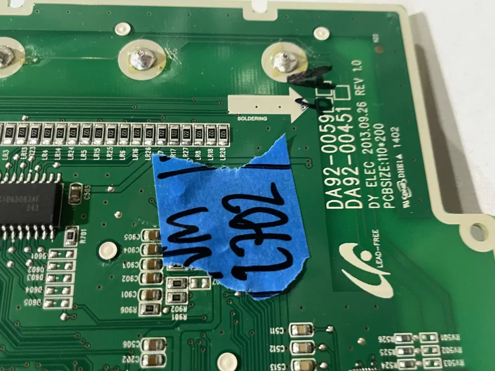 Samsung DA92-00596A Refrigerator Dispenser Control Board AZ183399 | Wm2702