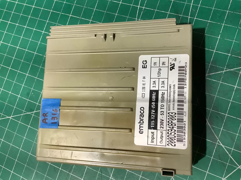 GE Wr55x10685 Refrigerator Control Board Inverter AZ196708 | AR1316
