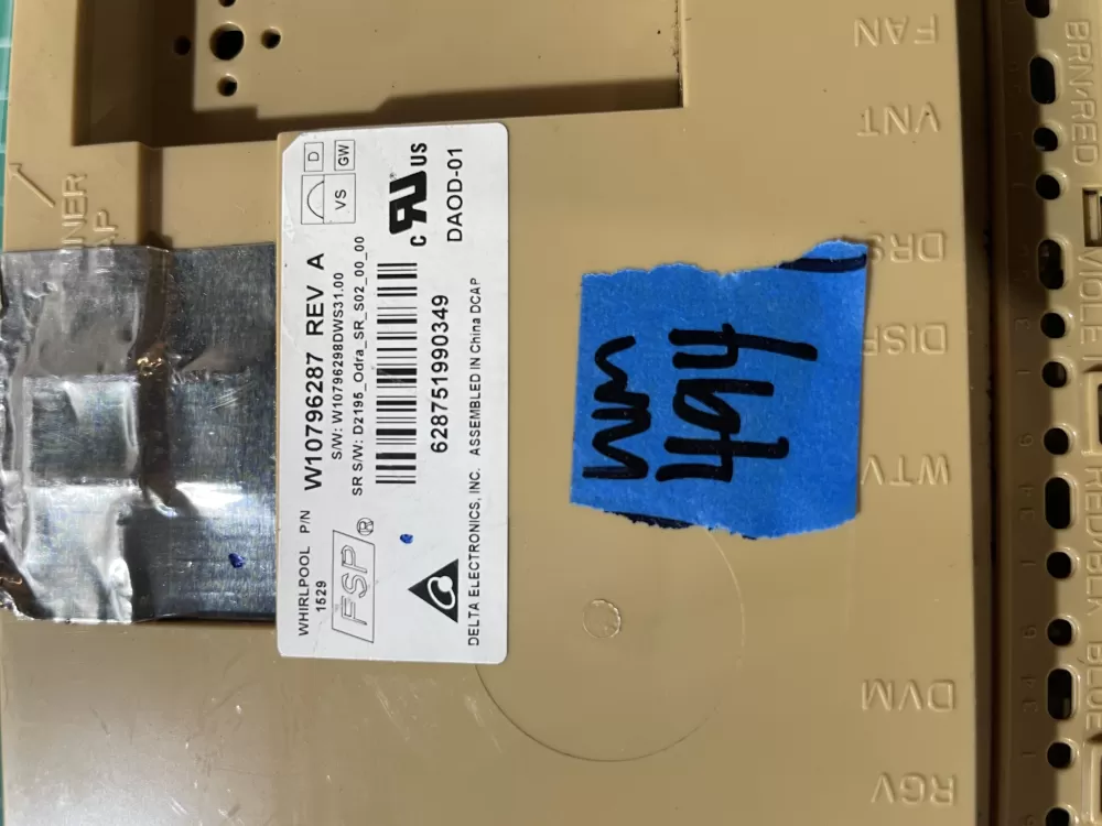 KitchenAid W10707999 W10796287 Dishwasher Control Board AZ193370 | Wm494