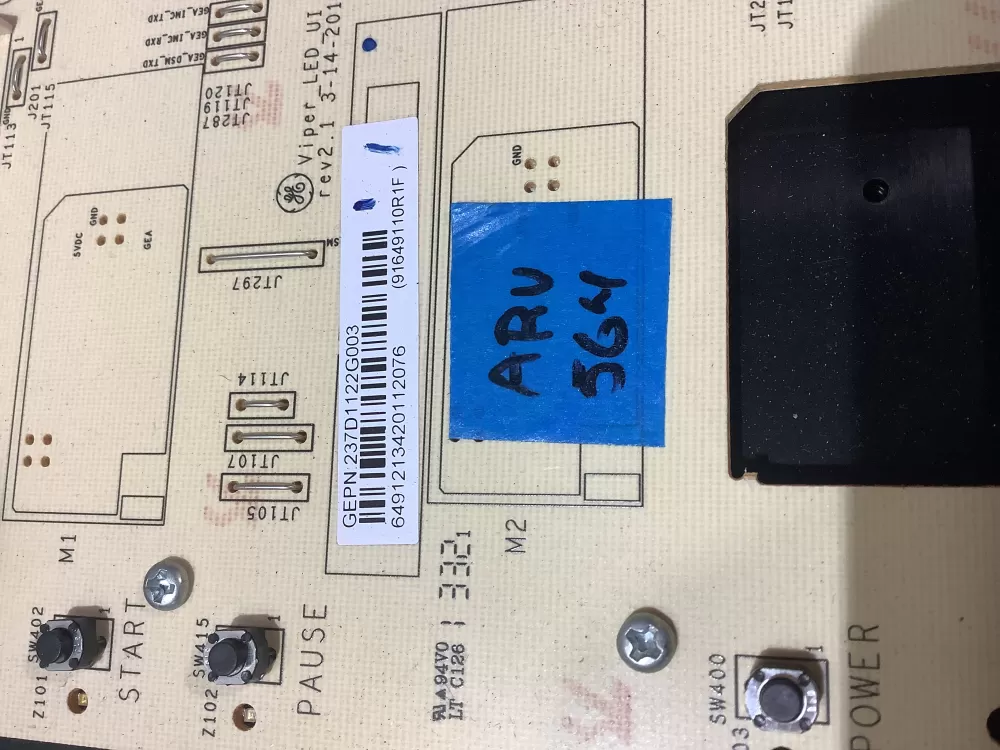 GE 237D1395G011 237D1122G001 237D1060G011 Washer Control Board AZ191210 | ARV564