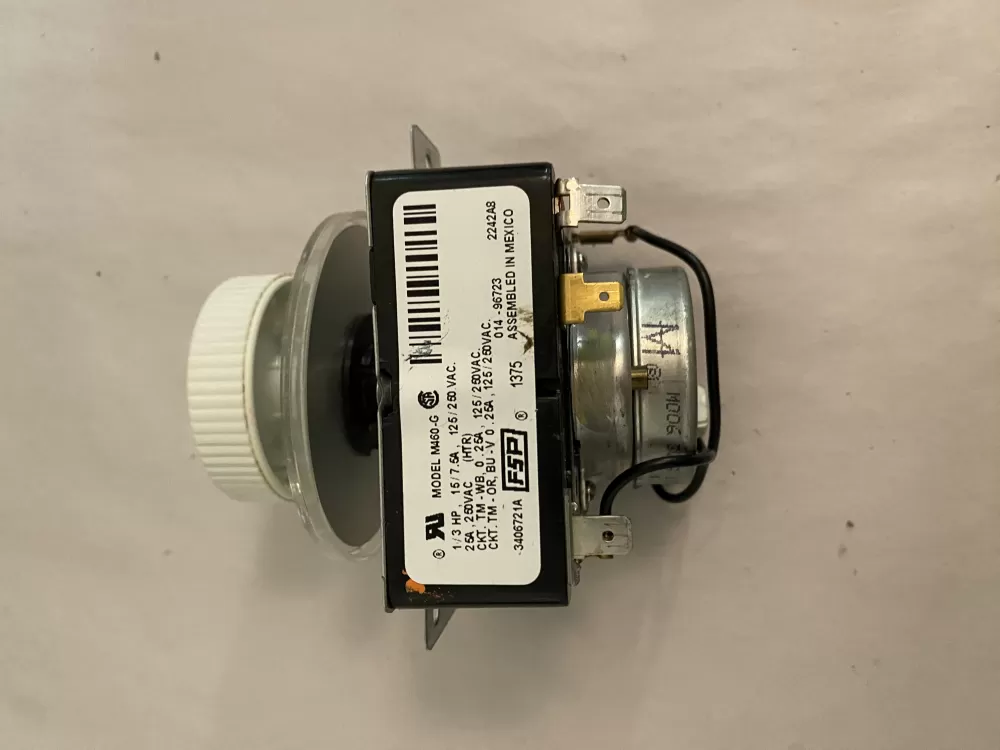 Whirlpool 3406721A AP3097855 3406721 WE04X10051 PD00055758 WE4X10051 877373 AP3637093 PS265288 EAP265288 Dryer Timer