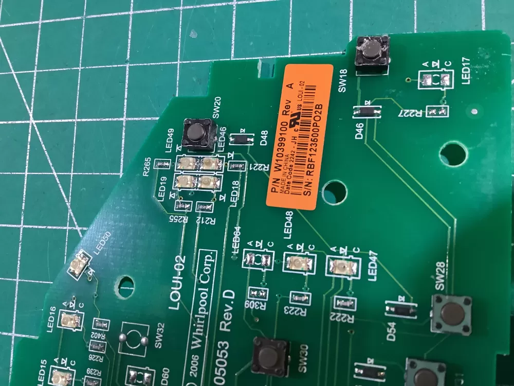 Whirlpool W10399100 W10296457 Washer Control Board AZ145370 | NR2433