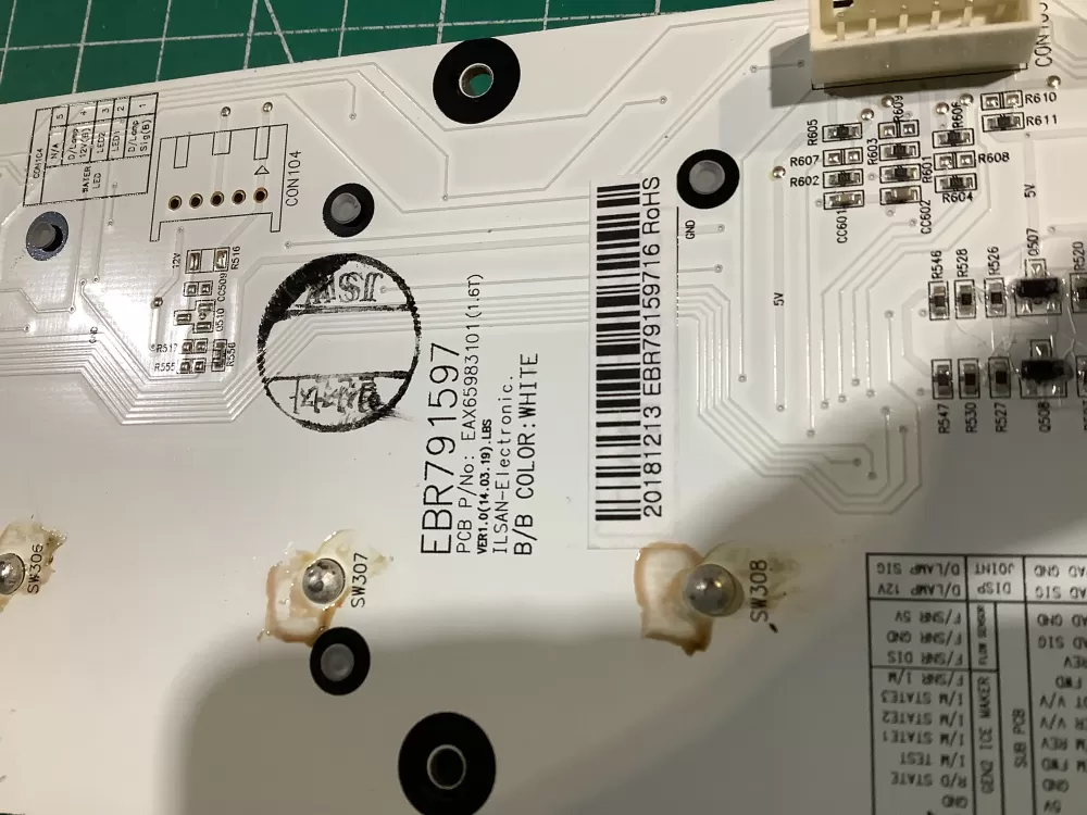 LG EBR79159716 Refrigerator Control Board AZ166275 | NR2566