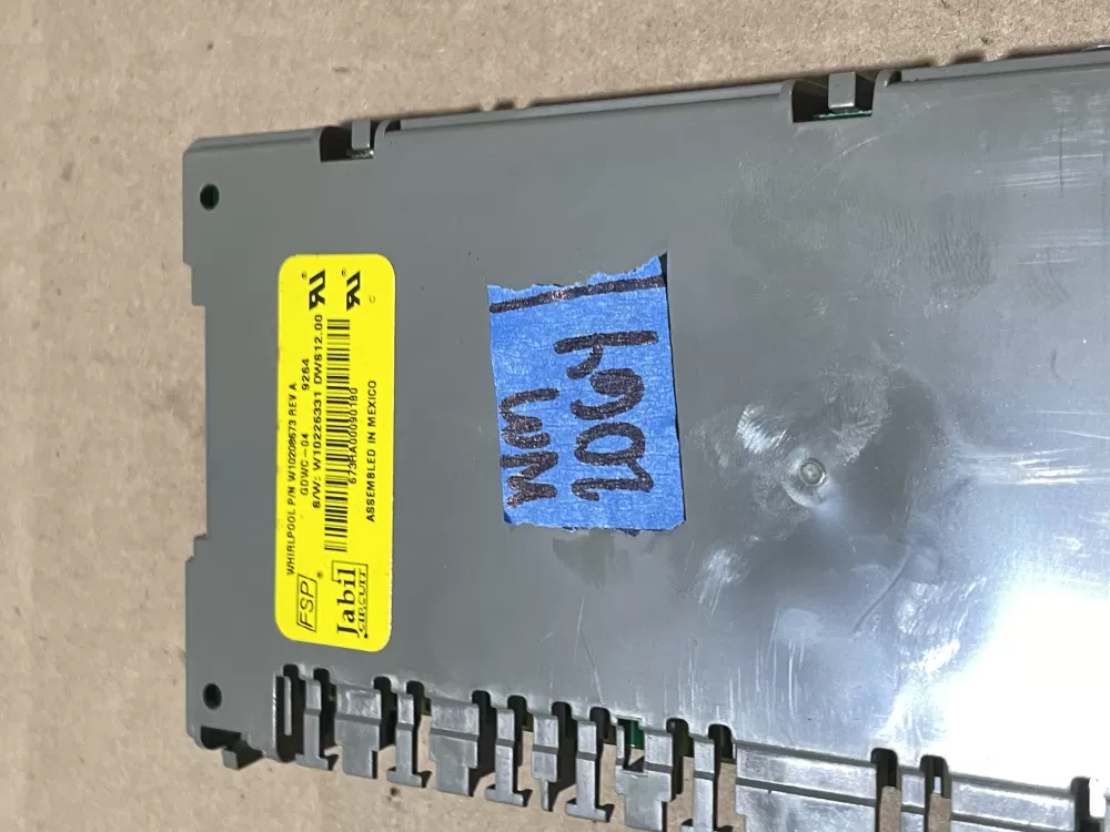 Whirlpool  Maytag  KitchenAid  Kenmore AP6018711 W10130967 W10208673 W10285180 WPW10285180 PS11752013 Dishwasher Control Board
