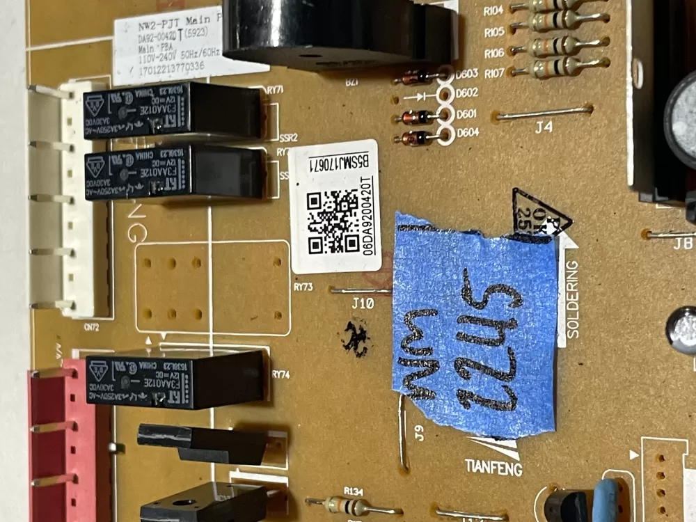 Samsung DA92 00420T DA9200420T Refrigerator Control Board AZ141579 | Wm2245
