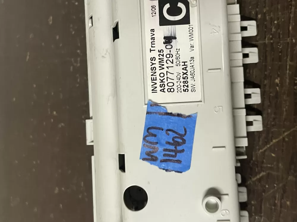 Asko 8077129-04 5285XAH W6342 Washer Control Board AZ50863 | Wmv462