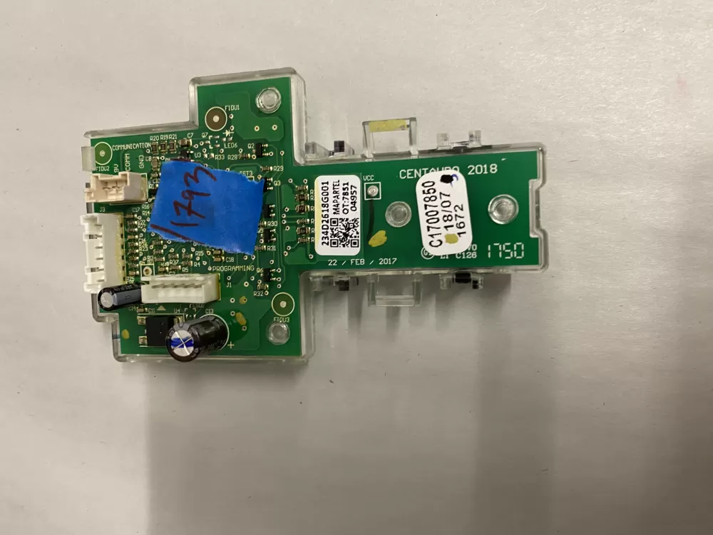 GE 234D2618G001 WE04X27284 Dryer Control Board AZ212072 | BK1793