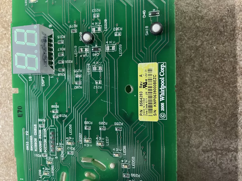 Kenmore WP8564393 Washer Control Board AZ9401 | KM1372