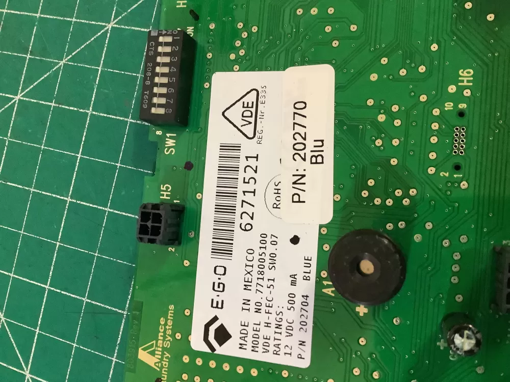 Speed Queen 7718005100 202770 5100738 Washer Control Board AZ203395 | NR329