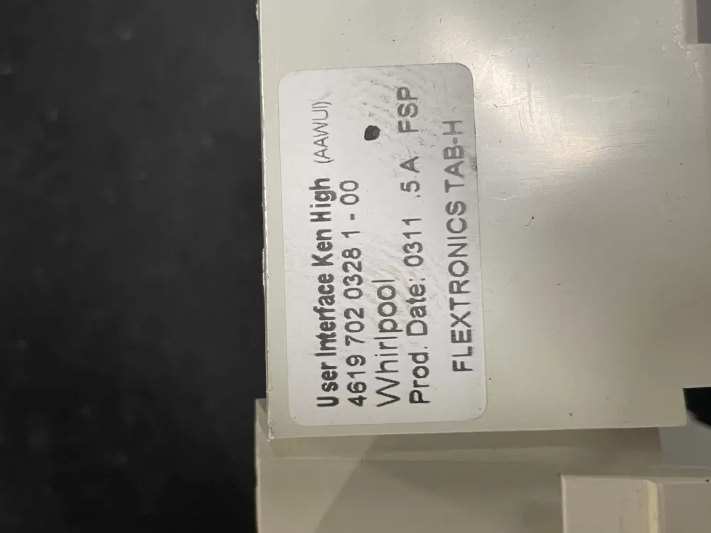 Whirlpool 461970203283 Washer Control Board UI Assembly AZ22874 | WMV209