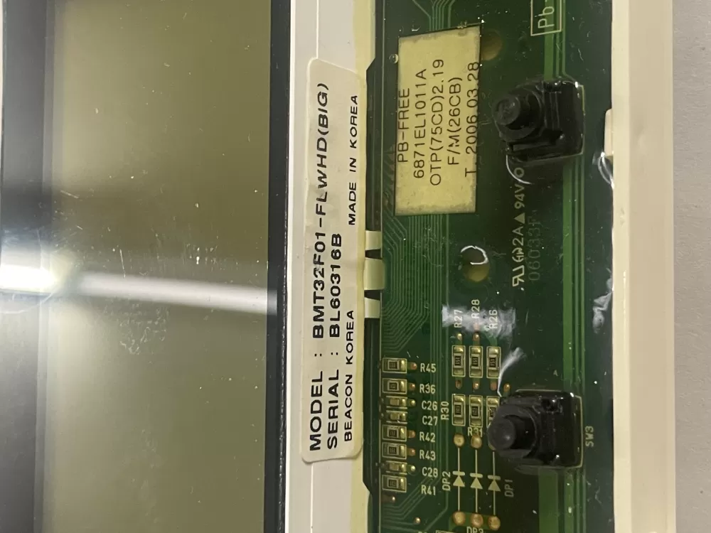 LG 6870EC9234A 6870EC9242A 6871EL1011A Dryer Control Board AZ119877 | KMV693