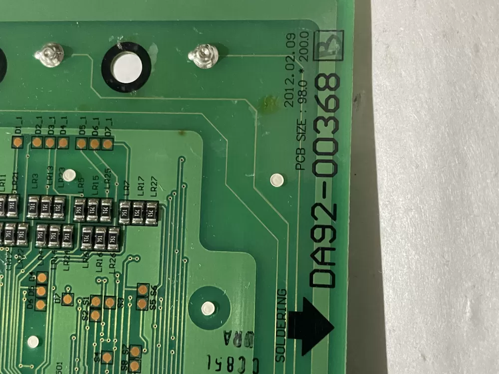Samsung DA92-00368 B Refrigerator Dispenser UI Control Board AZ199320 | Wm2711