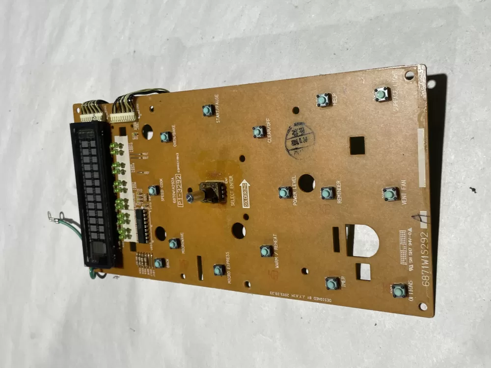 LG  6871W1S292A  6870W1A292A Oven Control Board