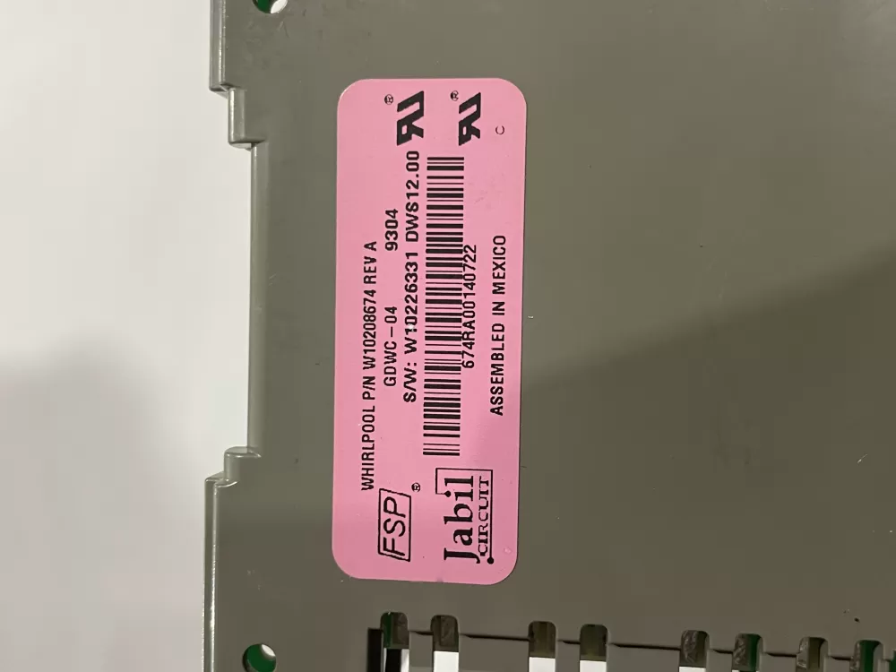 Whirlpool Maytag KitchenAid Kenmore Dishwasher Control Board AZ185590 | Wm427