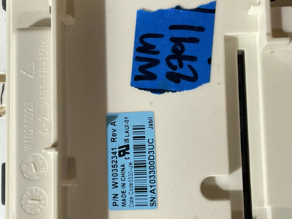 Whirlpool W10352341 Dryer Control Board AZ199757 | Wm2791