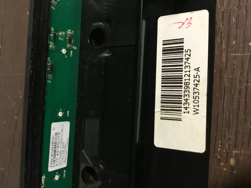 KitchenAid W10537425 Dishwasher Control Board Display AZ38893 | NRV384