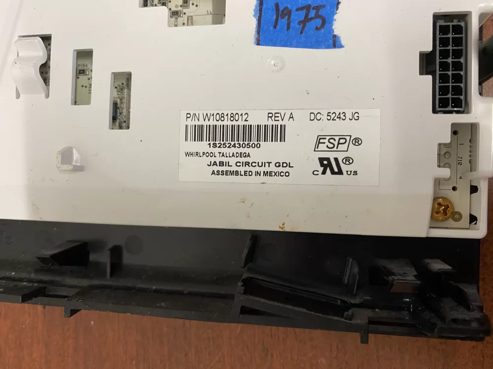 Whirlpool W10590564 W10818012 Refrigerator Control Board AZ61610 | BK1975