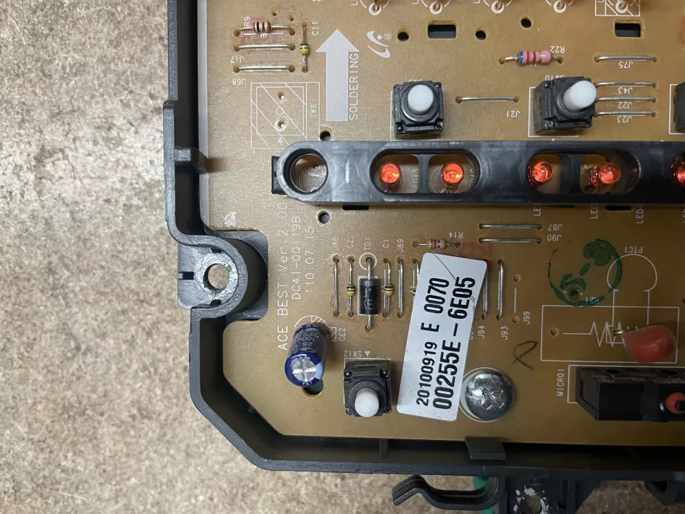 Samsung DC41 00119B Dryer Control Board AZ17908 | KMV167