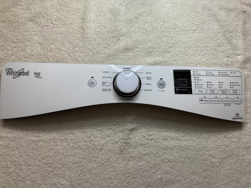 Whirlpool W10800228 Dryer Control Board Panel