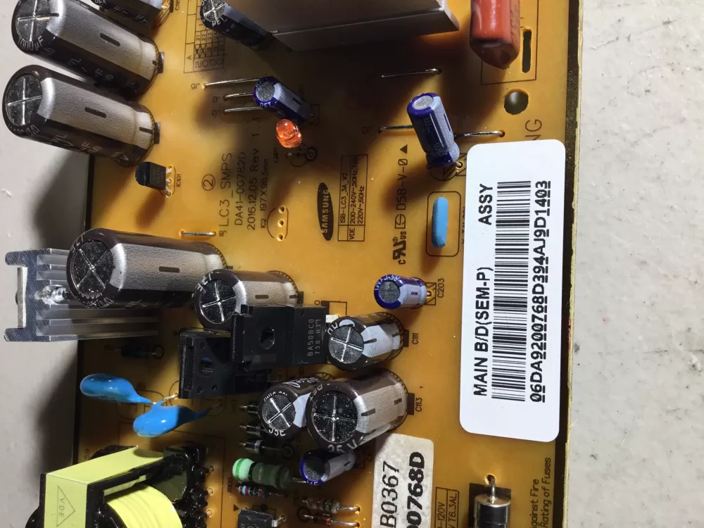 Samsung DA92 00768D Refrigerator Control Board Inverter AZ42621 | NR1743