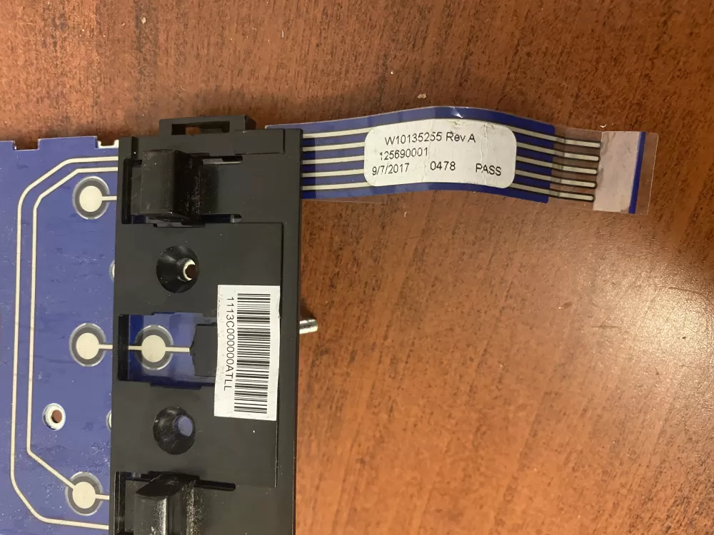 Whirlpool Backer Switch Membrane For Commercial Washer Dryer AZ44727 | BK1764