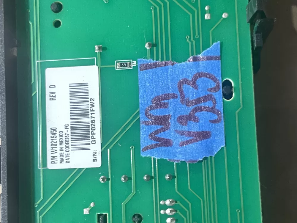 LG Whirlpool Maytag W10215800 W10215450 Washer Control Board  AZ70783 | Wmv378