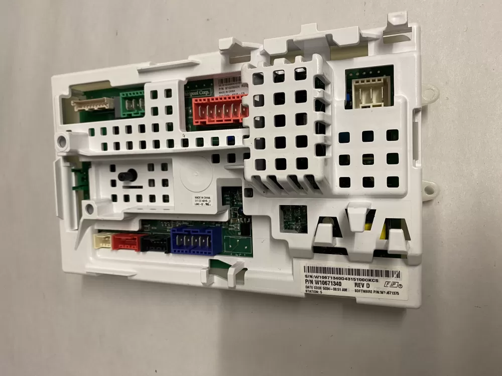 Whirlpool  KitchenAid  Roper  Estate W10671340 Washer Control Board