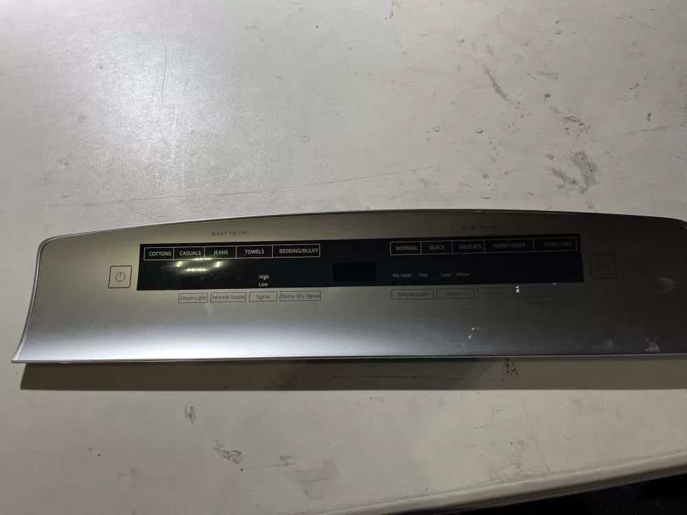 Whirlpool W11040876 W11124277 PS12347369 Dryer Control Board Overlay Touchpad Panel