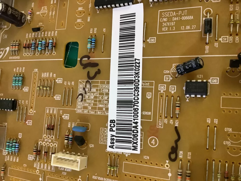 Samsung DA41-00670C DA41-00668A Refrigerator Control Board AZ204287 | NR351