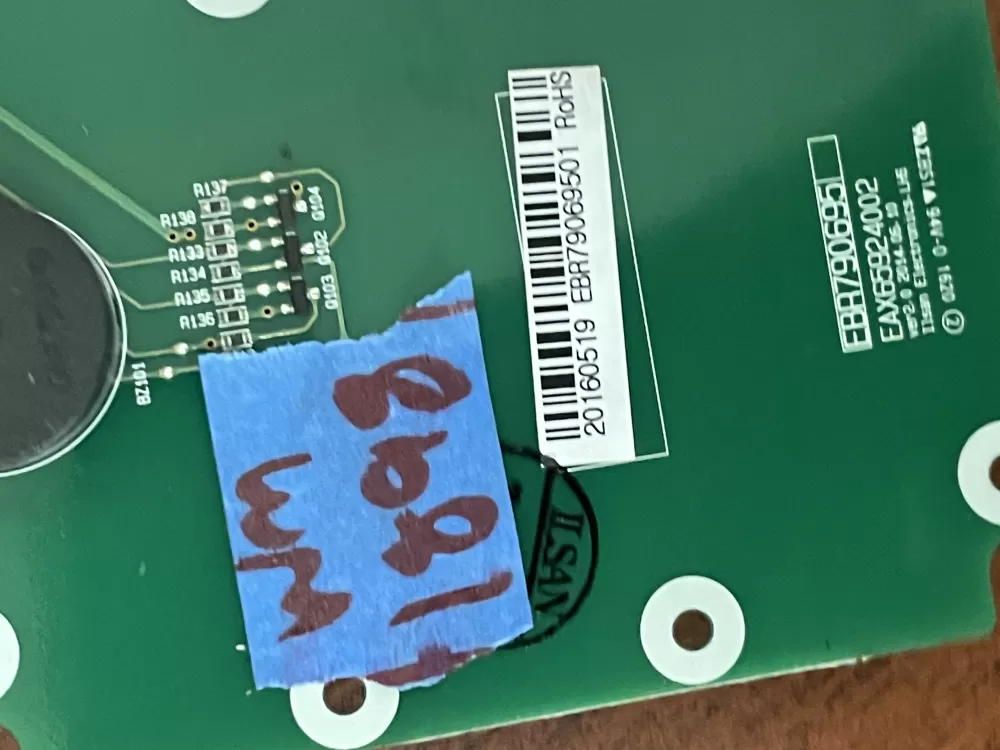 LG EBR79069501 Refrigerator Control Board AZ52354 | Wm1898